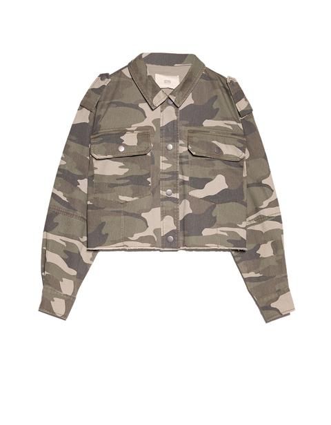 Cazadora Cargo Camuflaje Con El Bajo Desflecado