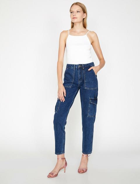 cargo mom jeans