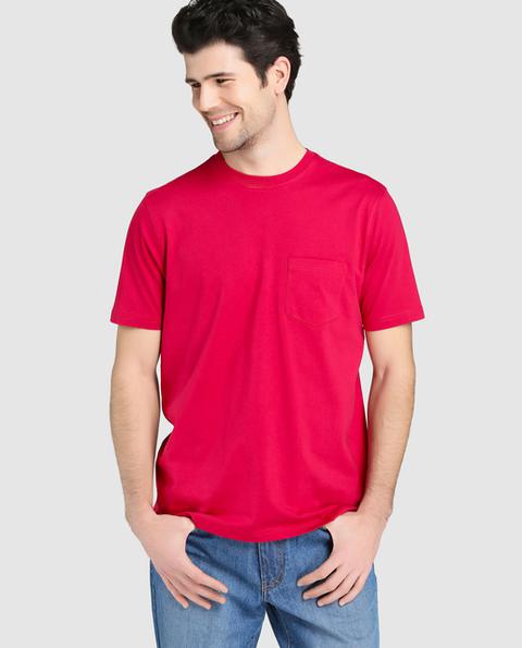 Dustin - Camiseta De Hombre Rojo De Manga Corta