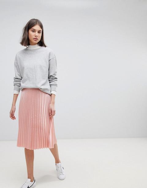 Moss Copenhagen - Gonna Midi A Pieghe - Rosa