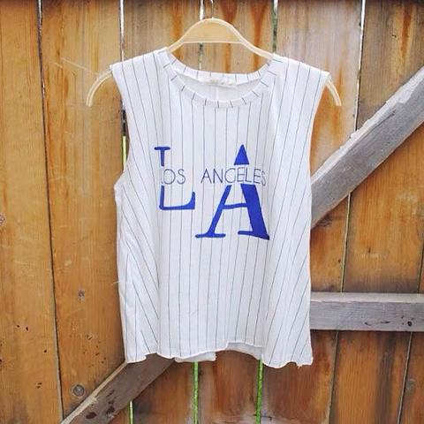 La Los Angeles Striped Tank