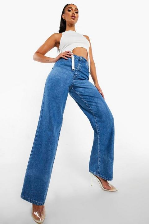 Womens High Rise Dad Jeans - Blue - 6, Blue