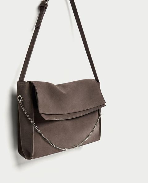 Borsa A Secchiello Suede Catena