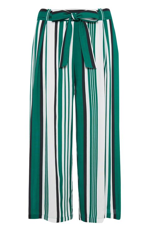 Green Stripe Culotte