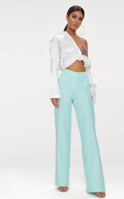 Mint High Waisted Straight Leg Trousers