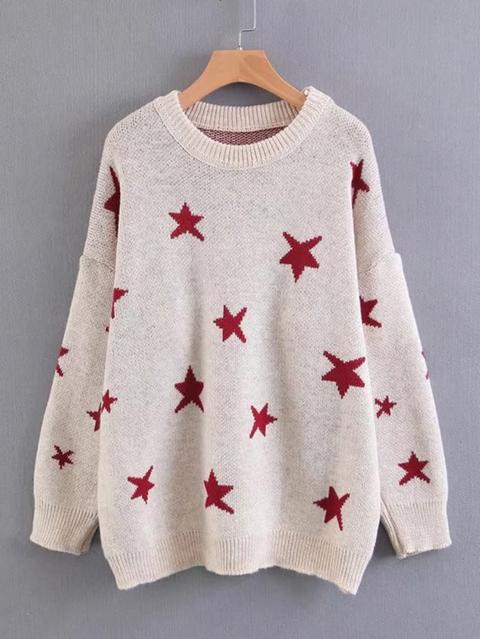 Jersey De Hombro Caído Con Estrella