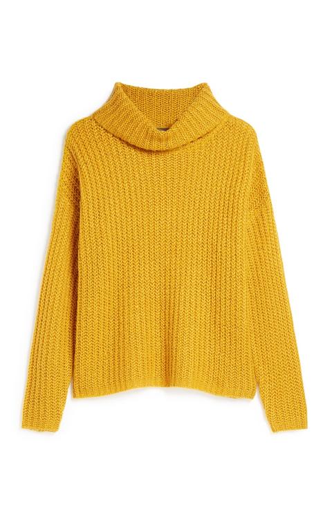 mustard roll neck jumper