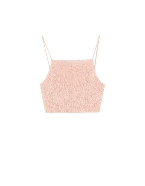 Top Halter Rosa Flecos