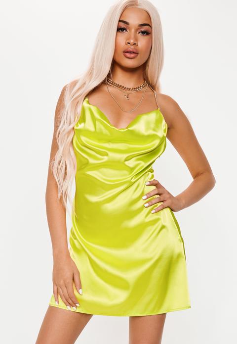 Citron Vert Robe Courte Vert Citron Col Bénitier Playboy X Missguided