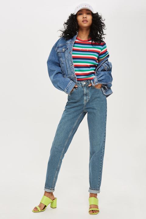 Womens Authentic Mom Jeans - Blue, Blue