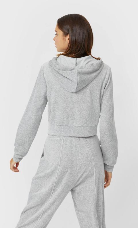 Sudadera Crop Tacto Suave from Stradivarius on 21 Buttons