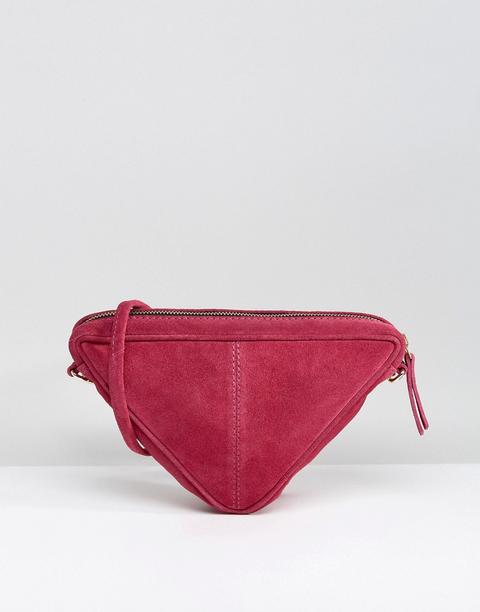 Bolso Bandolera De Ante Con Diseño De Triángulo De Asos