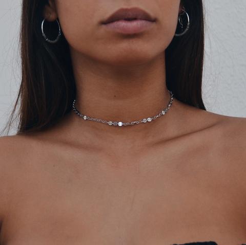Coin Chocker Silver