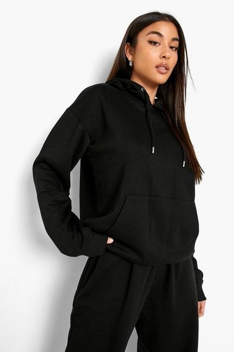 Womens Recycled Hoodie - Black - S, Black