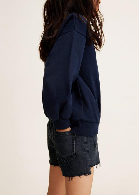 Short Denim Bajo Deshilachado