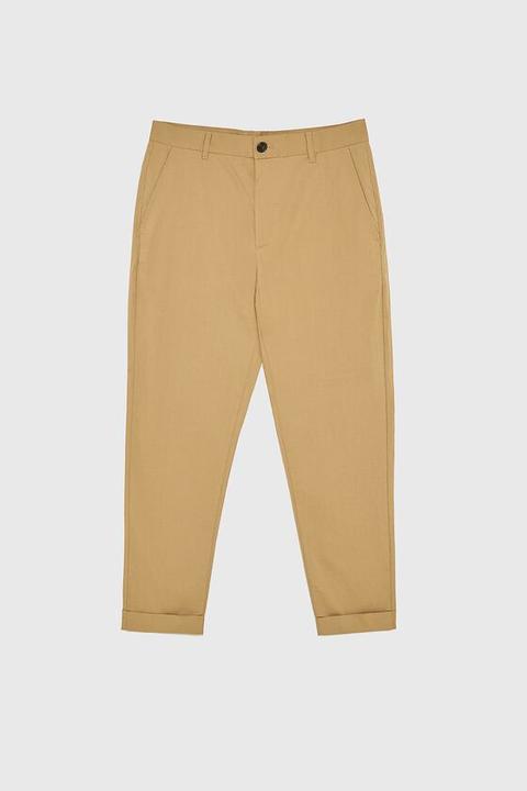 Pantaloni Popeline Carrot Fit Cropped