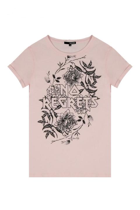 T-shirt Rosa Con Slogan