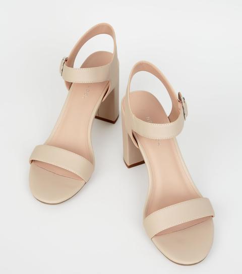 cream high heel sandals