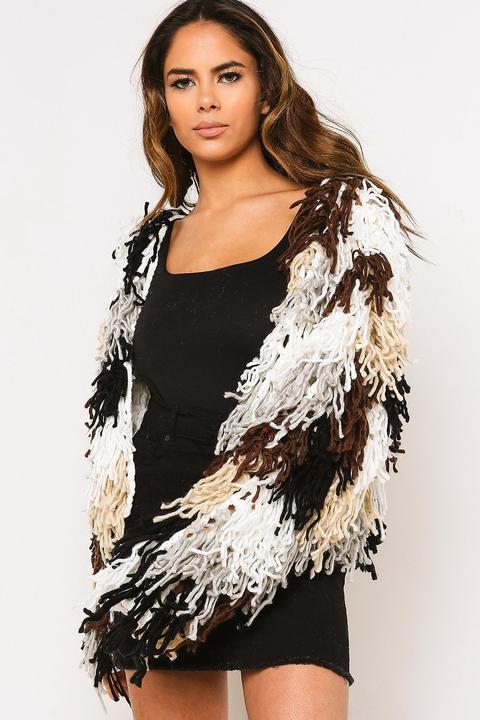 Multi shaggy clearance cardigan