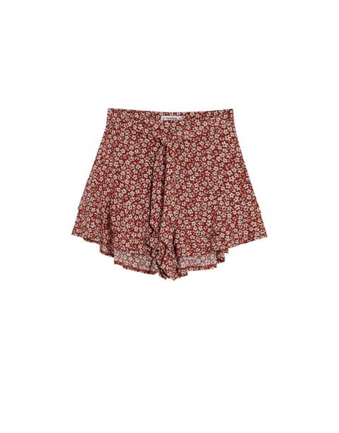 Shorts Volantes Flores