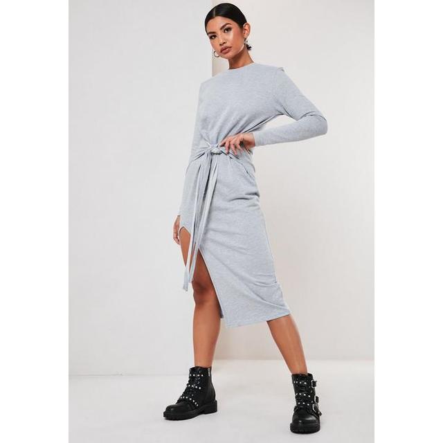 grey midi jumper dress