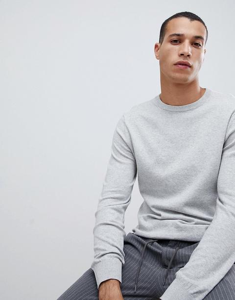 Burton Menswear - Grauer Pullover Mit Rundhalsausschnitt - Grau