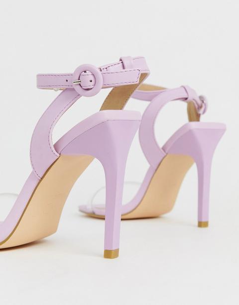 lilac barely there heels