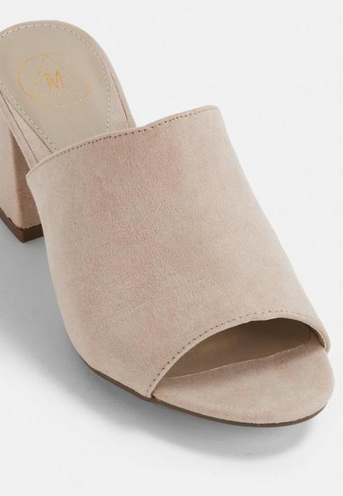 Nude suede clearance mule