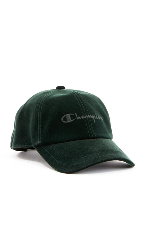 Velour-baseballkappe Mit Gesticktem Logo-schriftzug