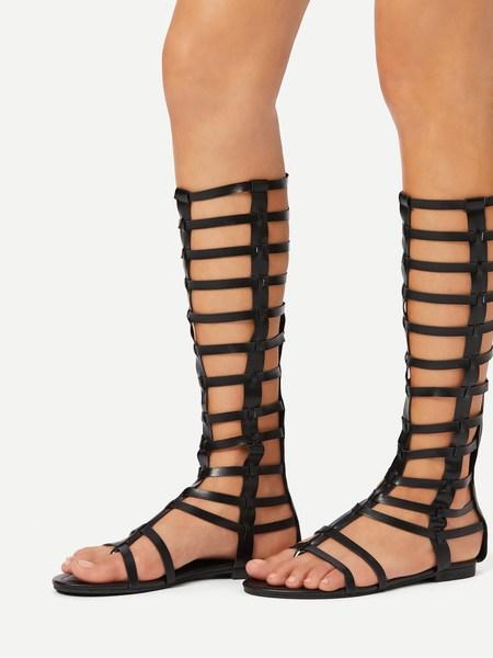 Sandalias Gladiador Con Cremallera