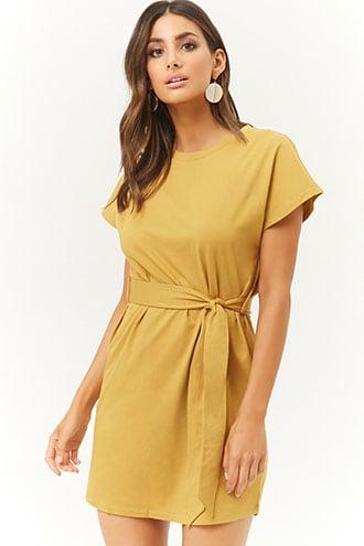 belted t shirt dress