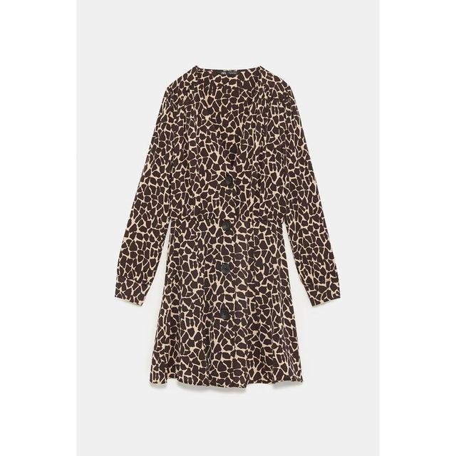 zara animal print dress