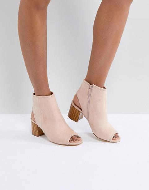 London Rebel Peep Toe Sandal-beige