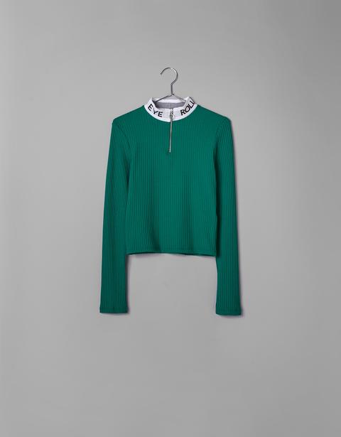 Pullover Con Striscia Laterale