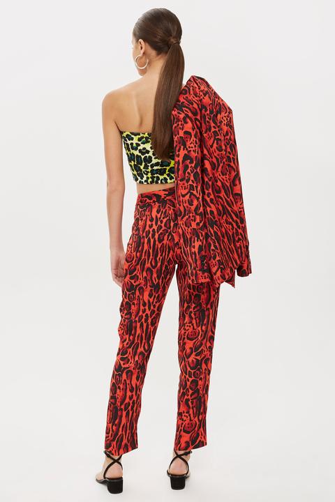 red leopard suit