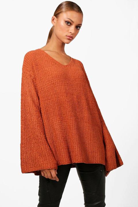 Oversized Chenille Wide Sleeve Jumper