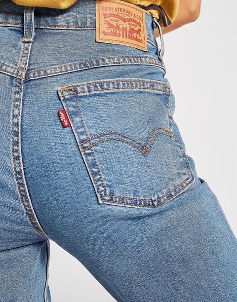 Levis Mid Wash Mom Jeans - Blue - Womens from Jd Sports on 21 Buttons