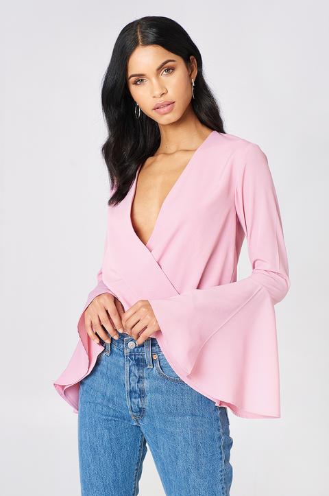 Overlap Front Blouse Rosa