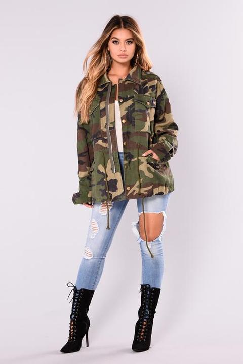 camo jacket fashion nova