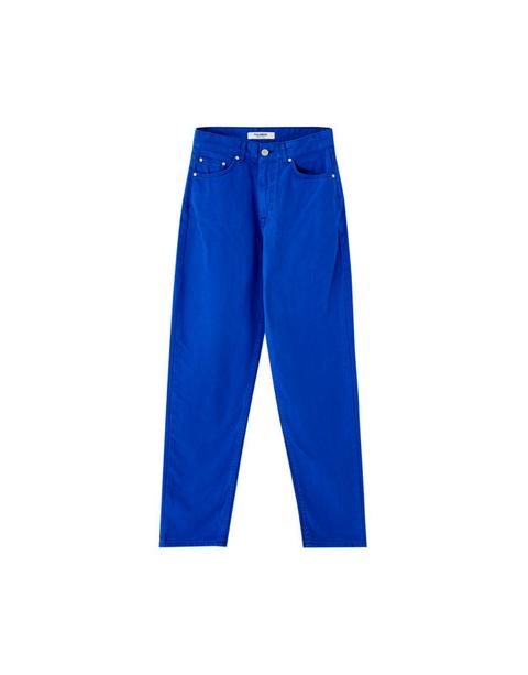 Jeans Mom Fit Blu Elettrico