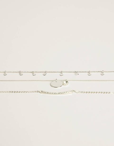 Collar Multicadena Con Brillos