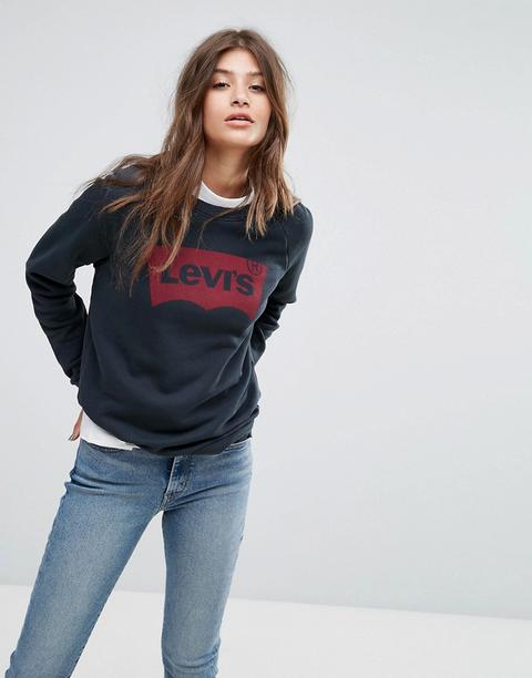 Levi's - Felpa Nera Comoda Con Logo - Nero