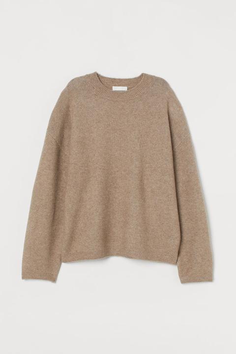 Fine-knit Jumper - Beige