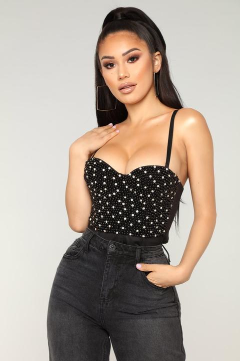 Something For Holly Jewel Crop Top - Black