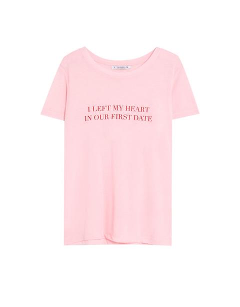 Camiseta 'i Left My Heart' Rosa