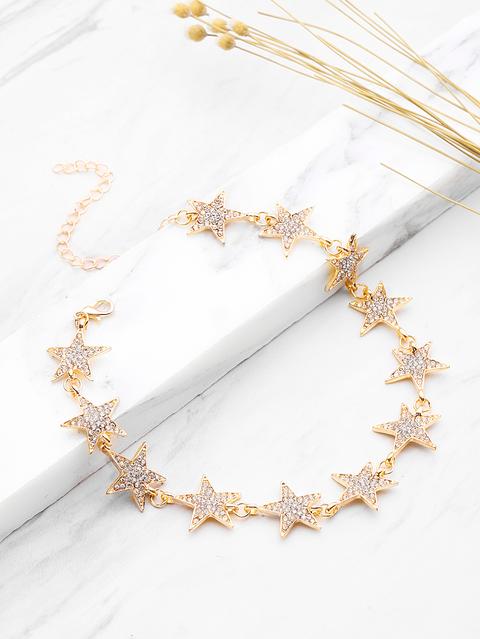 Rhinestone Abbellito Star Choker Design