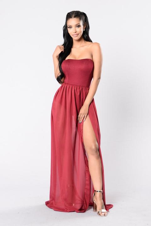 Exhibit A Dress - Wine