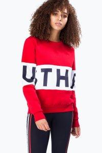 Hype Red Centre Panel Women's Crewneck