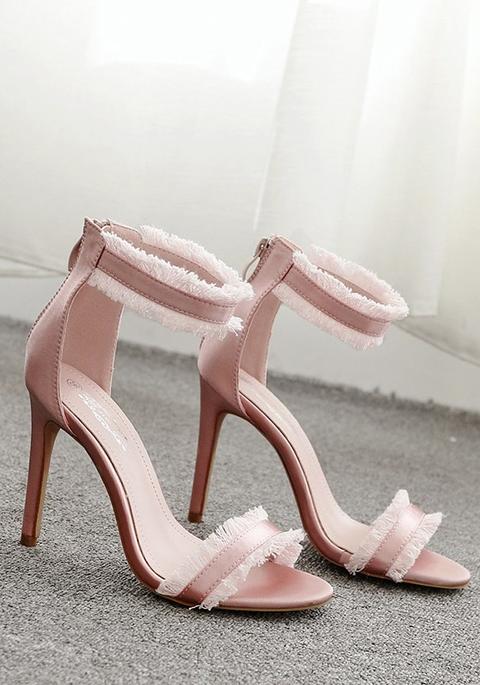 sandali tacco rosa