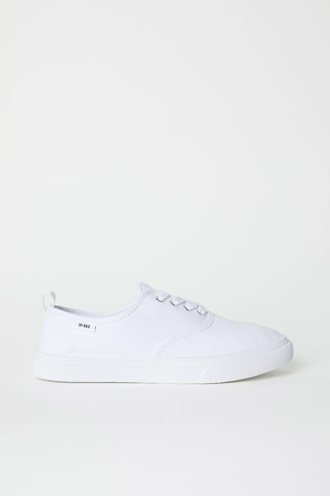 H & M - Sneakers In Tela - Bianco